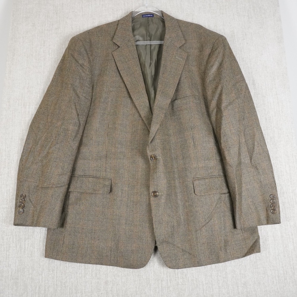 Stafford Essentials Men's Tweed 100% Wool Sport Coat Blazer Two Button 50R